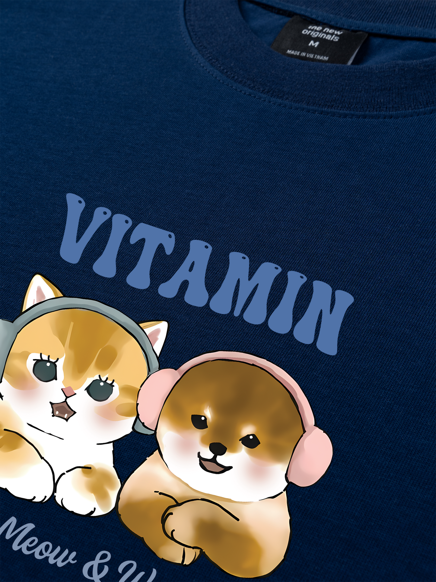 Áo Thun Relaxed Fit Vitamin Meow And Woof
