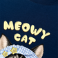 Áo Thun Relaxed Fit Blue Plaid Meowy Cat