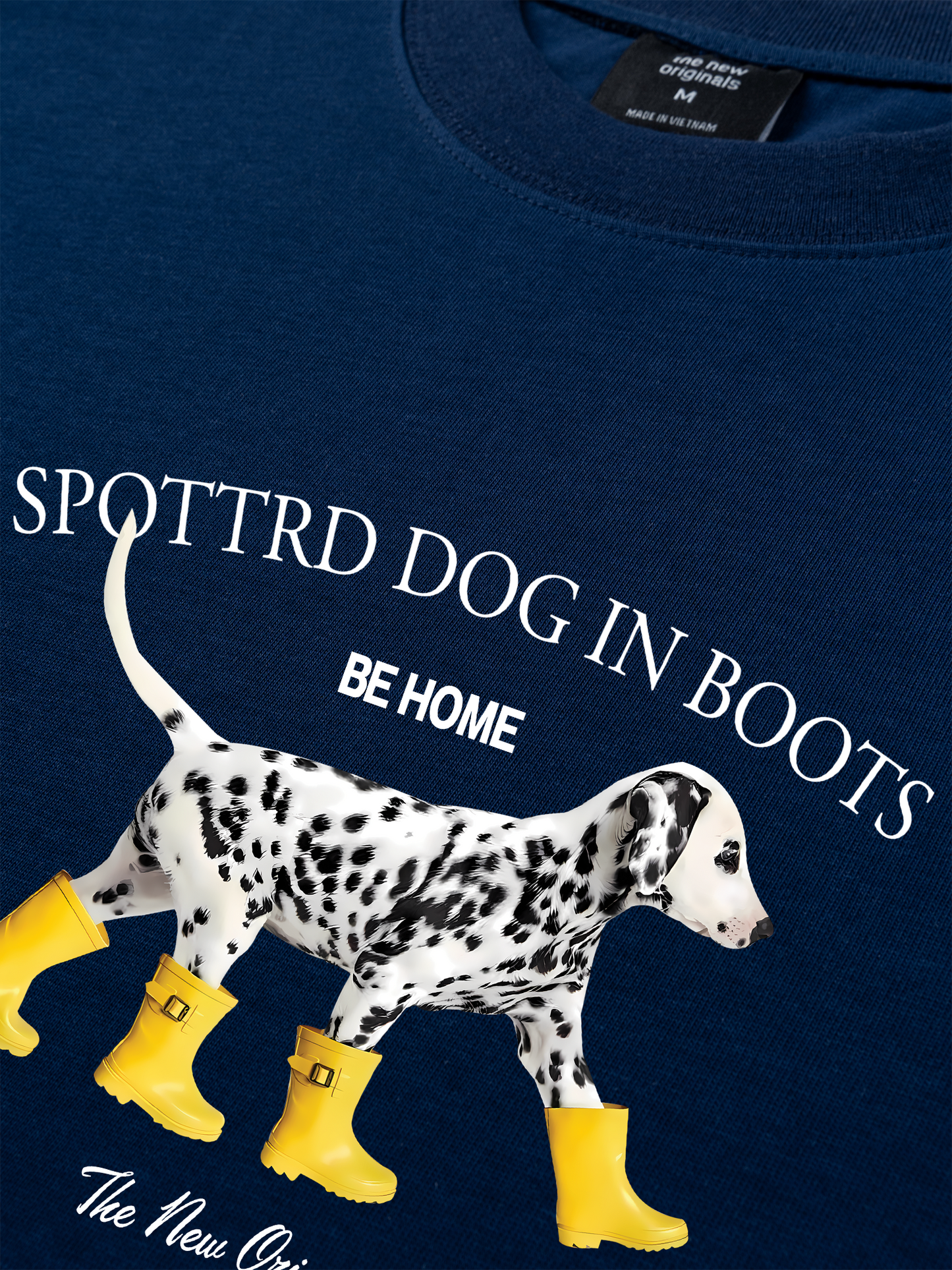 Áo Thun Relaxed Fit Animal Cute Puppy Yellow Boots