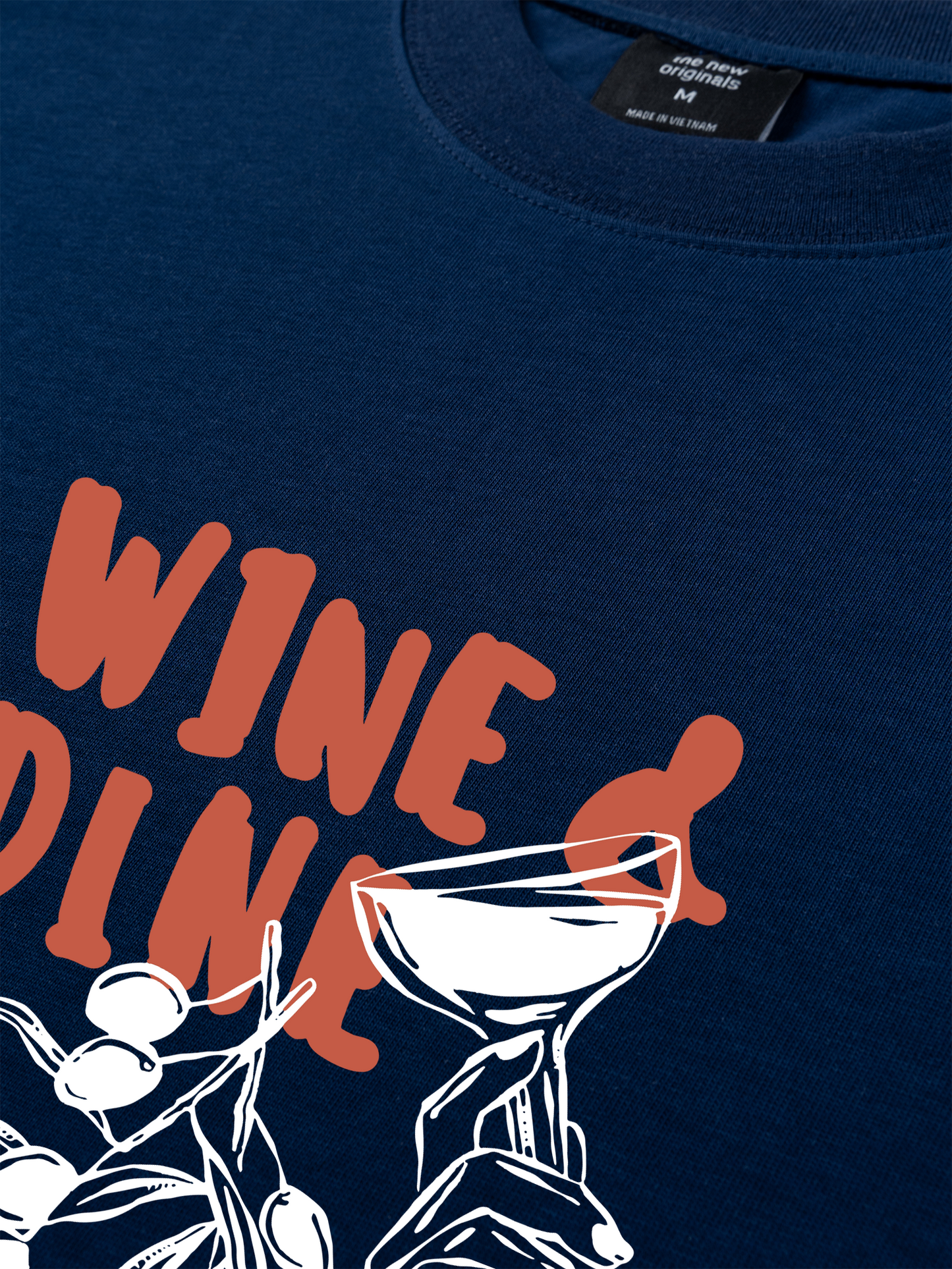 Áo Thun Relaxed Fit WINE & DINE