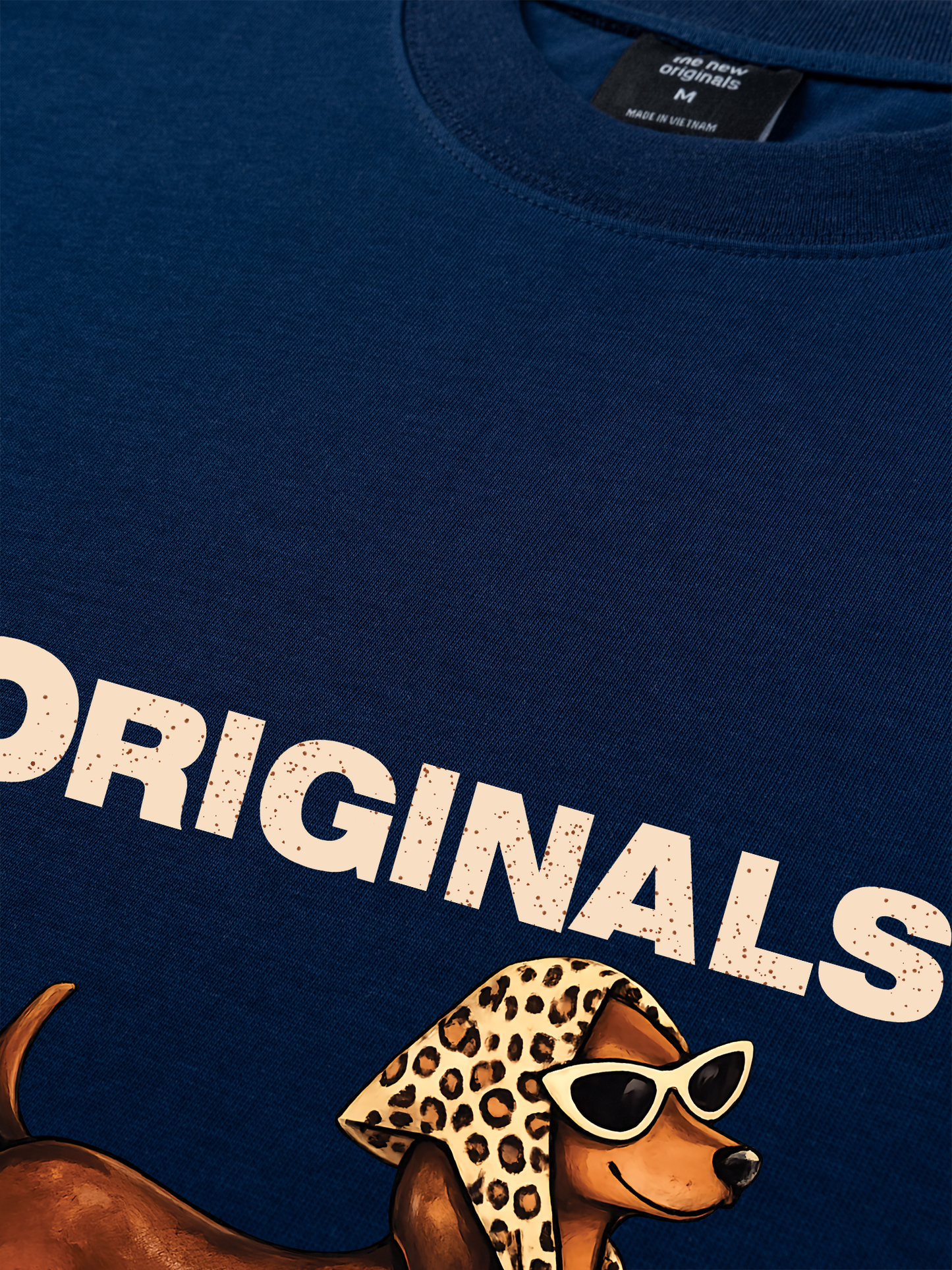 Áo Thun Relaxed Fit  Retro Leopard Dashund