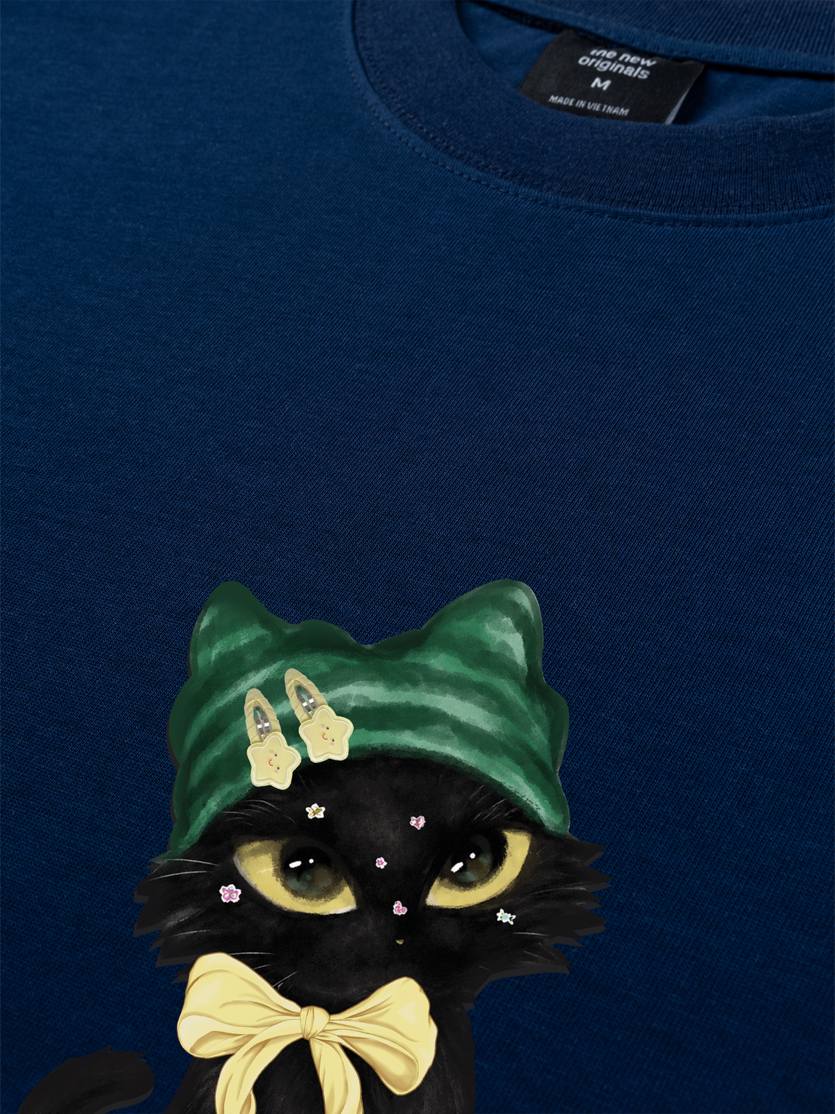 Áo Thun Relaxed Fit Black Cat Girl
