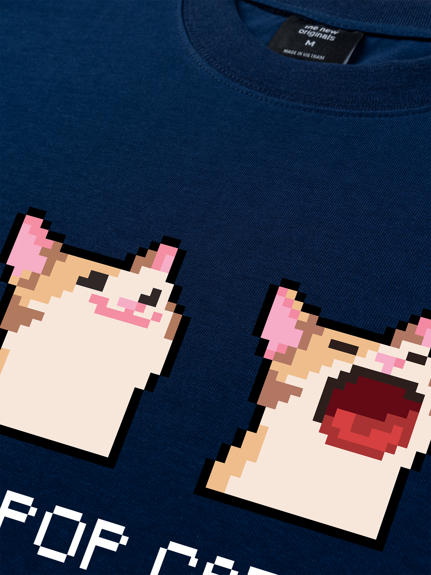 Áo Thun Relaxed Fit Pixel Universe Pop Cat