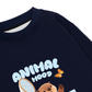 Áo Sweater Nỉ Hai Da Animal Beaver Catches Butterflies