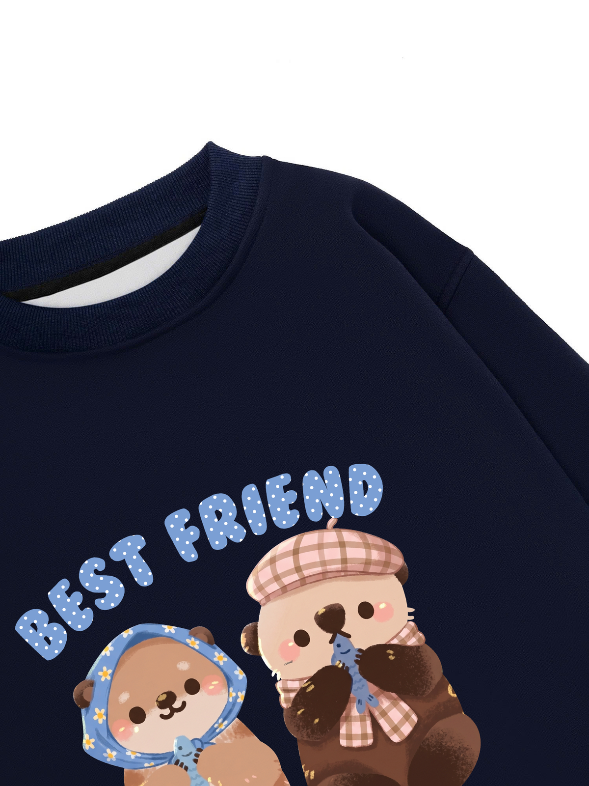 Áo Sweater Nỉ Hai Da Animal Best Friend Beaver