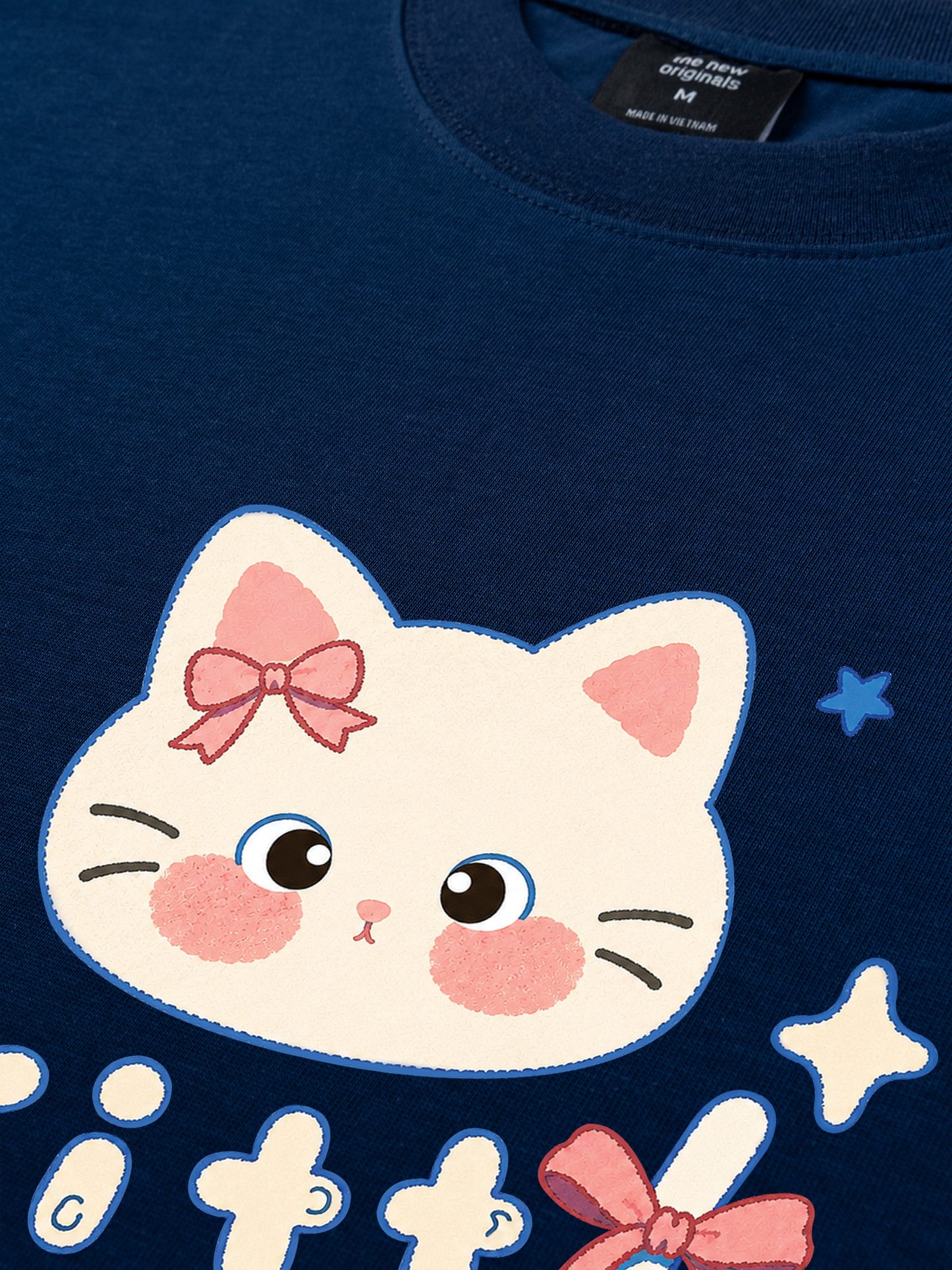 Áo Thun Relaxed Fit Blue Kitty