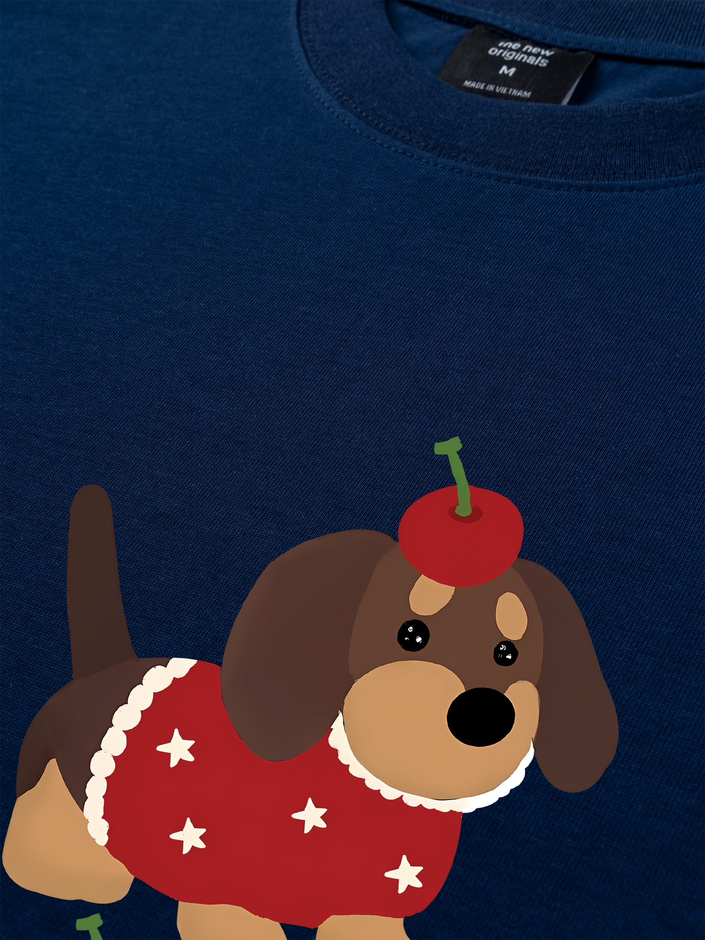 Áo Thun Relaxed Fit Animal Cute Puppy With Cherry