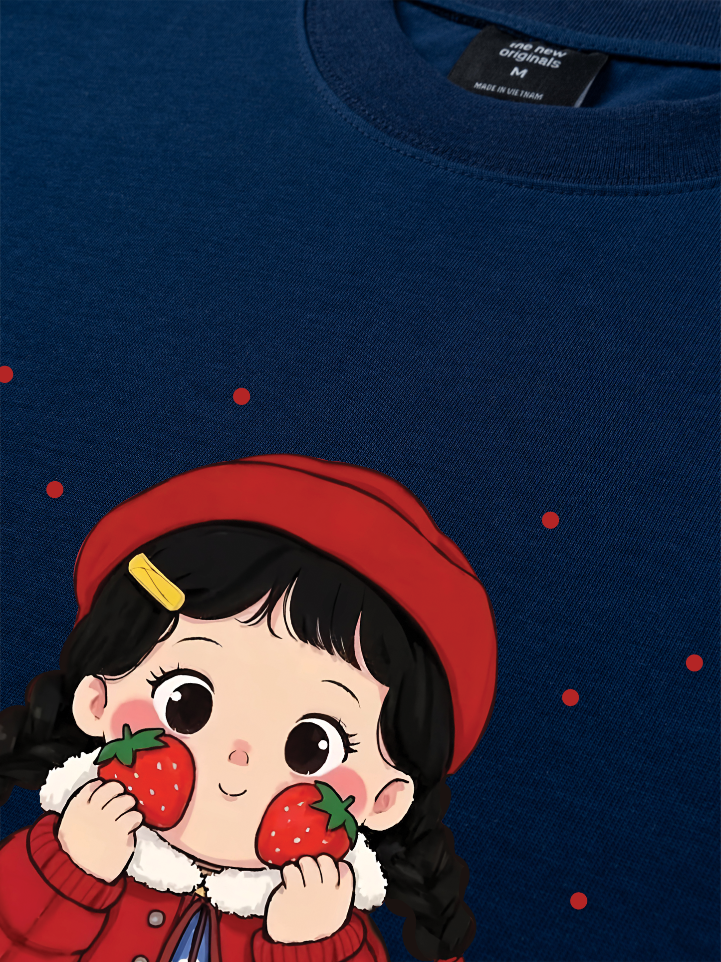 Áo Thun Relaxed Fit Dolly Girl Cute Strawberry Girl