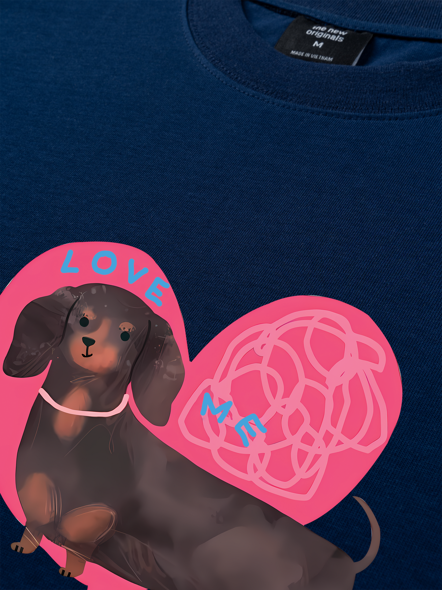 Áo Thun Relaxed Fit Animal Mood love my sausage