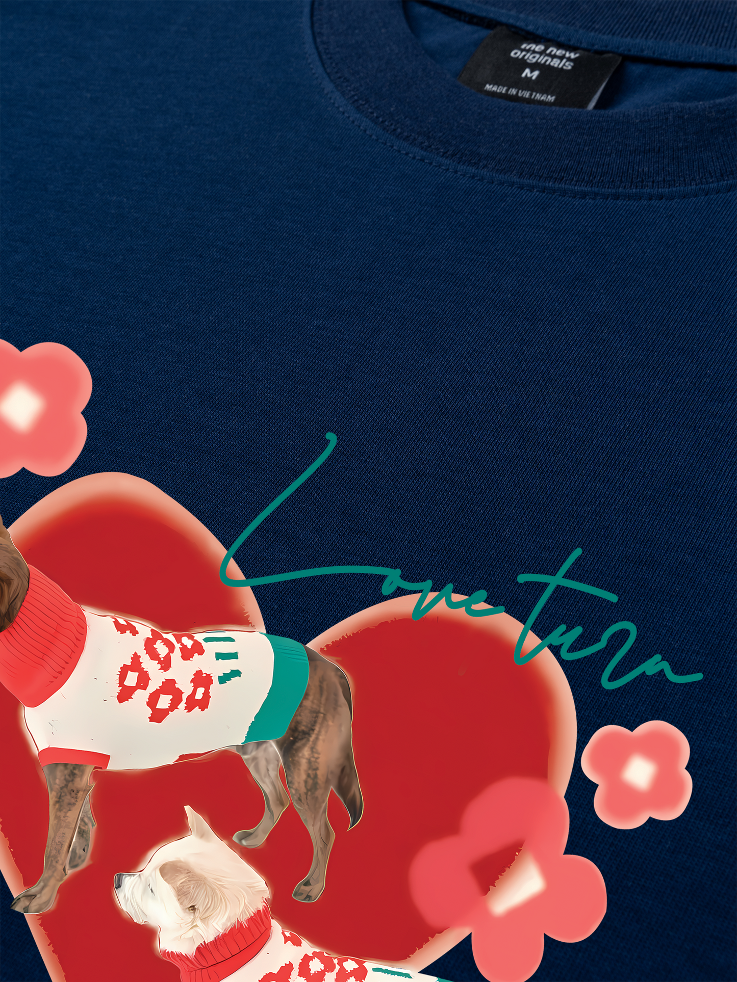 Áo Thun Relaxed Fit Animal Mood Love Turr Into Flower