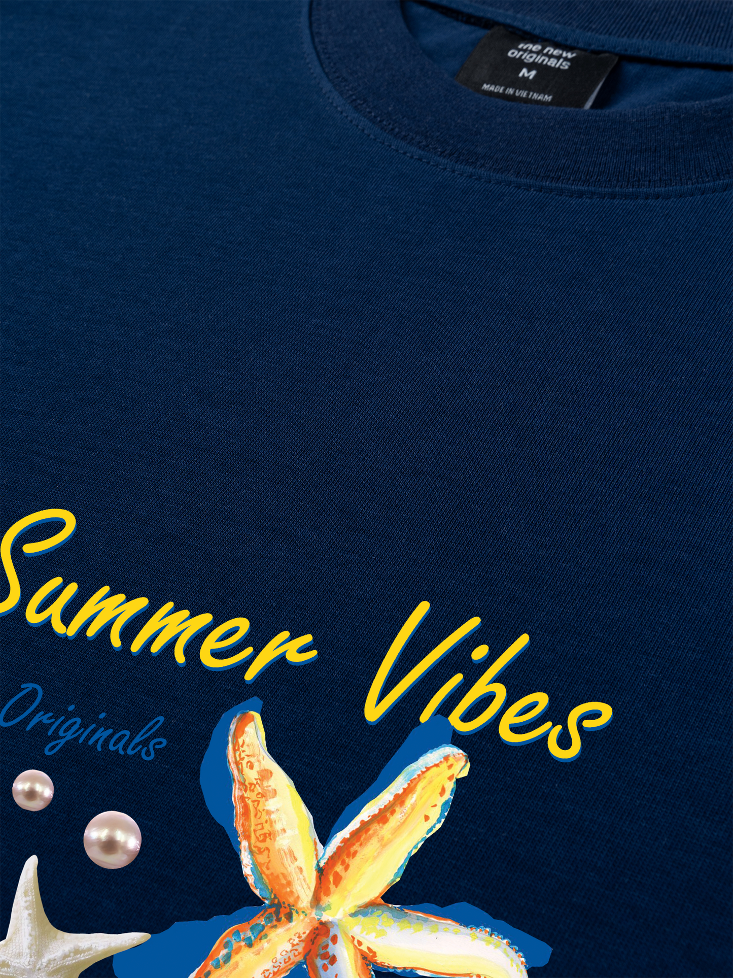 Áo Thun Relaxed Fit Summer Vibes Blue Starfish