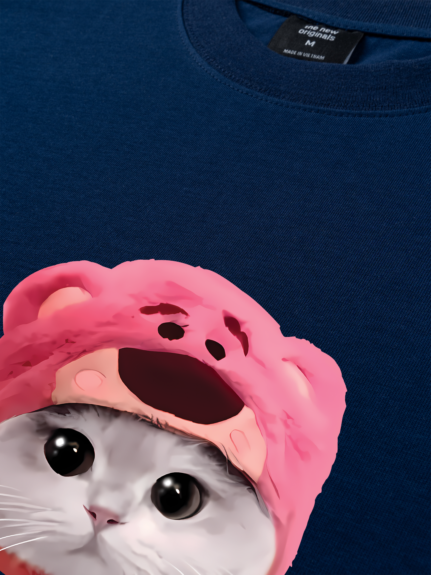 Áo Thun Relaxed Fit Animal Mood Pink Meow