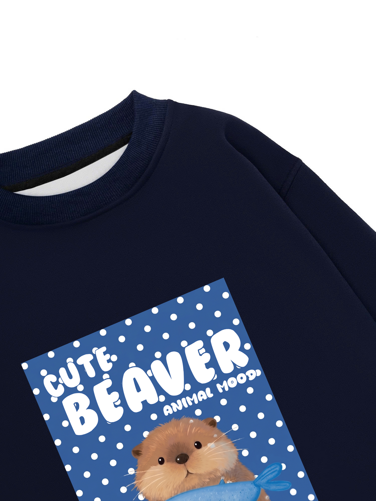 Áo Sweater Nỉ Hai Da Animal Cute Beaver