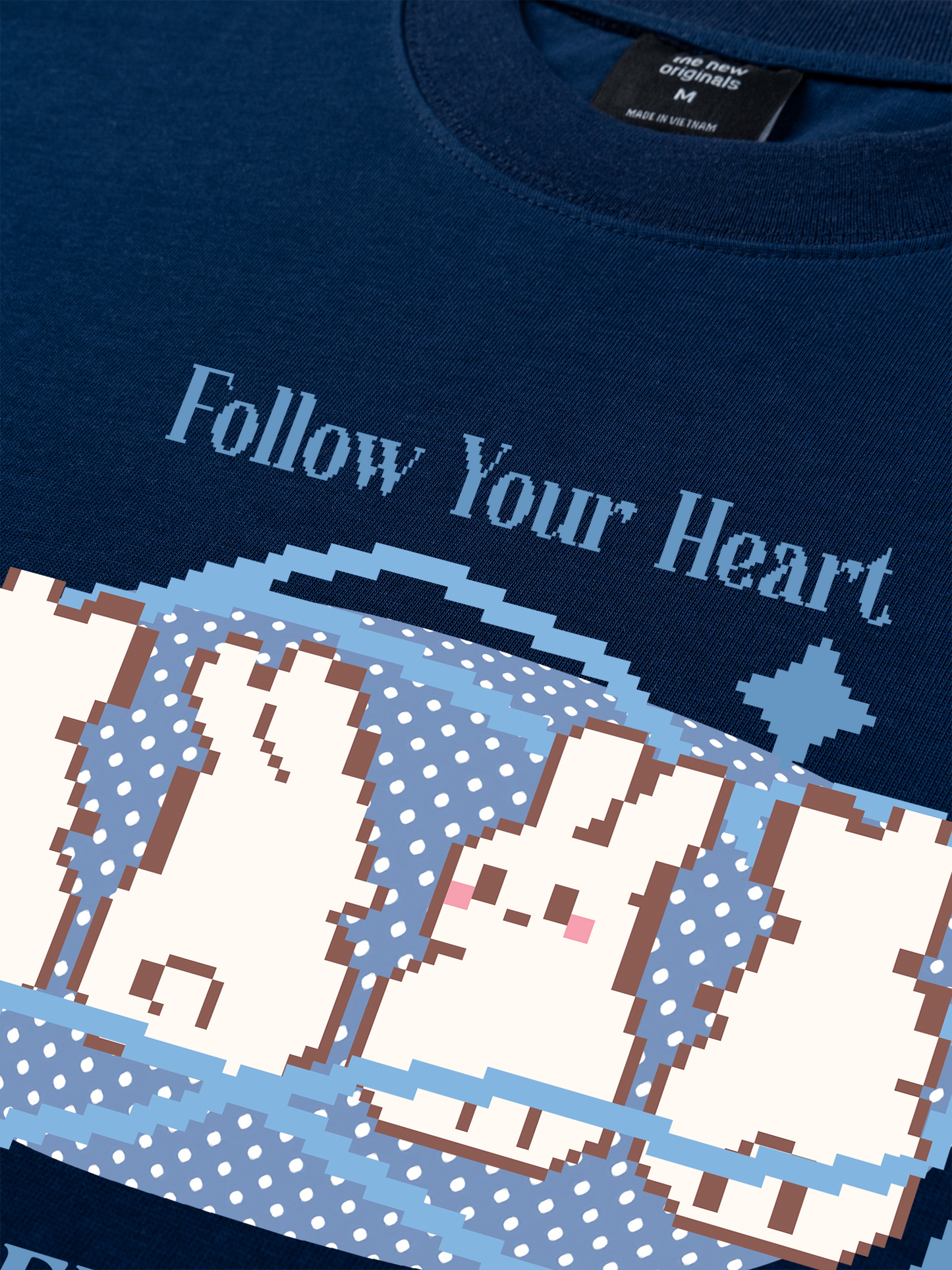 Áo Thun Relaxed Fit Pixel Universe Follow Your Heart