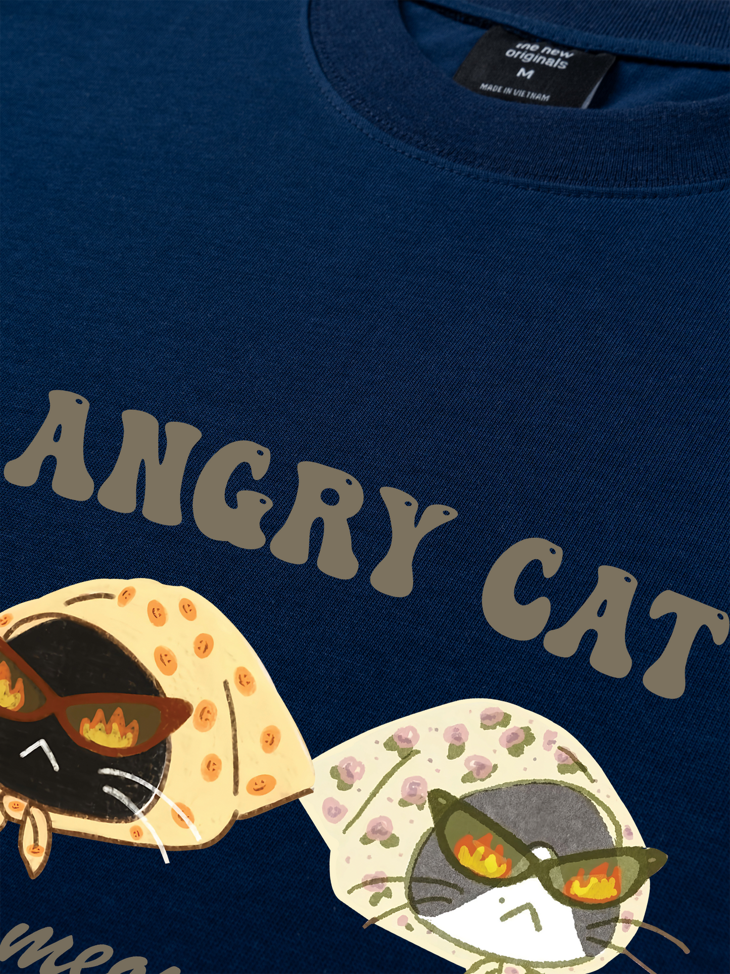 Áo Thun Relaxed Fit Angry Cat