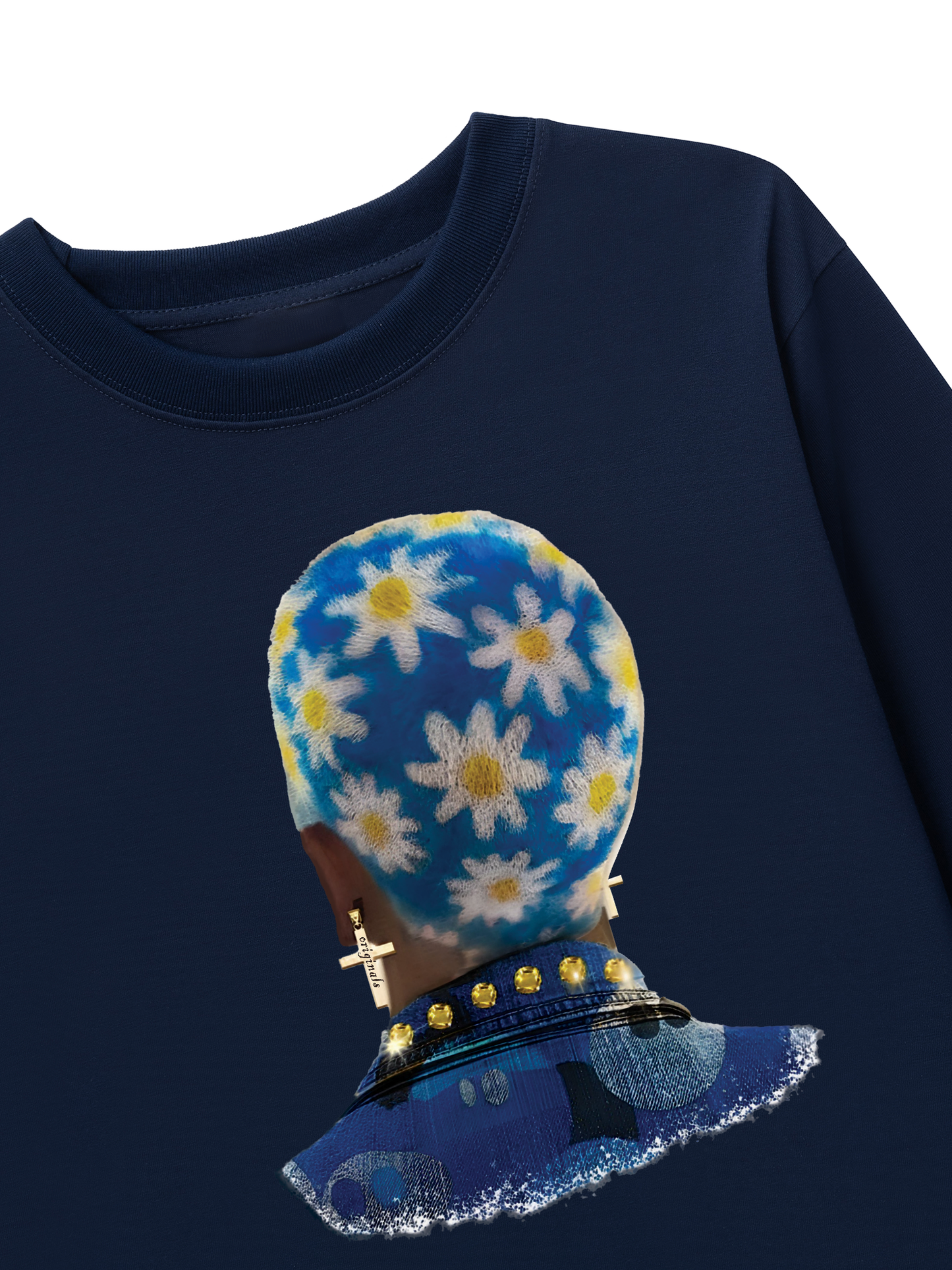 Áo Thun Dài Tay Blue Daisy Hairstyle
