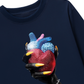 Áo Thun Dài Tay Handheld Colorful Rhinestone Art Heart