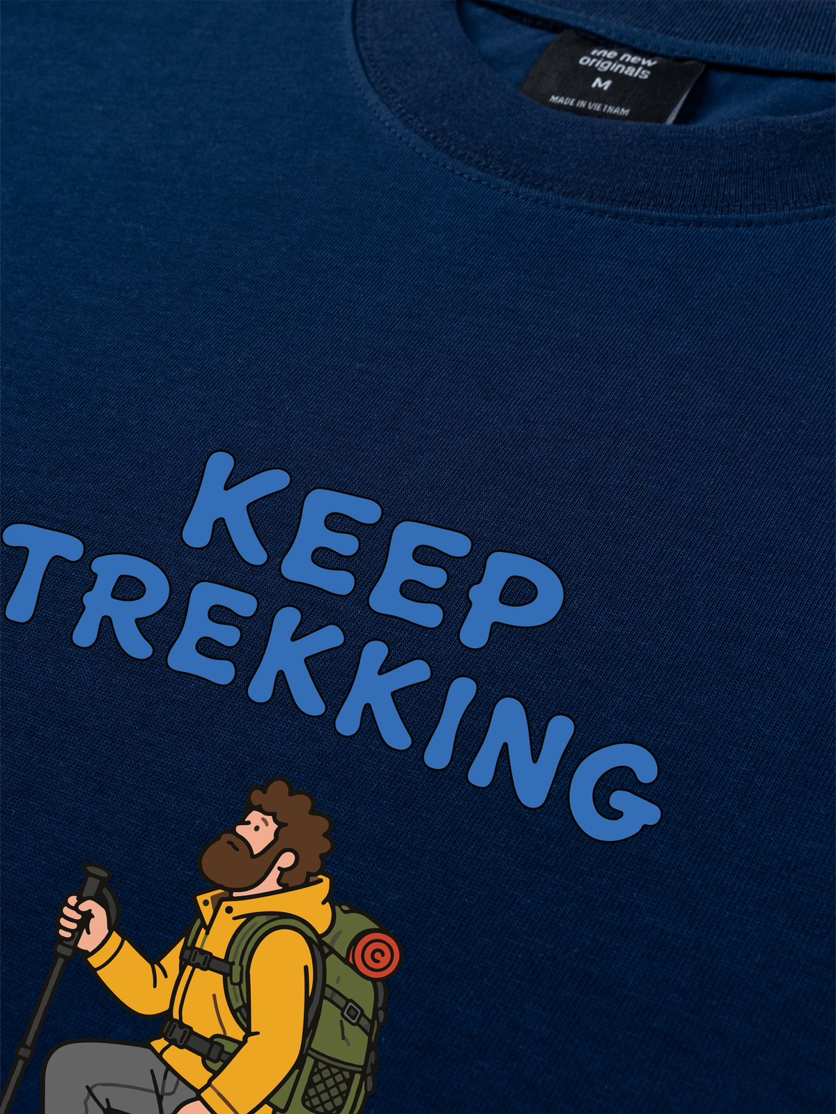 Áo Thun Relaxed Fit Blue Keep Trekking