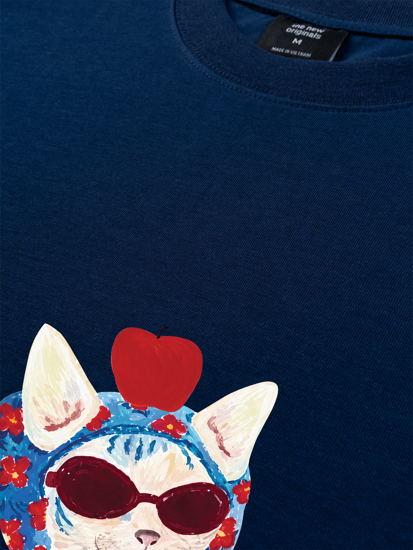 Áo Thun Relaxed Fit Kitten Day Meow With Apple
