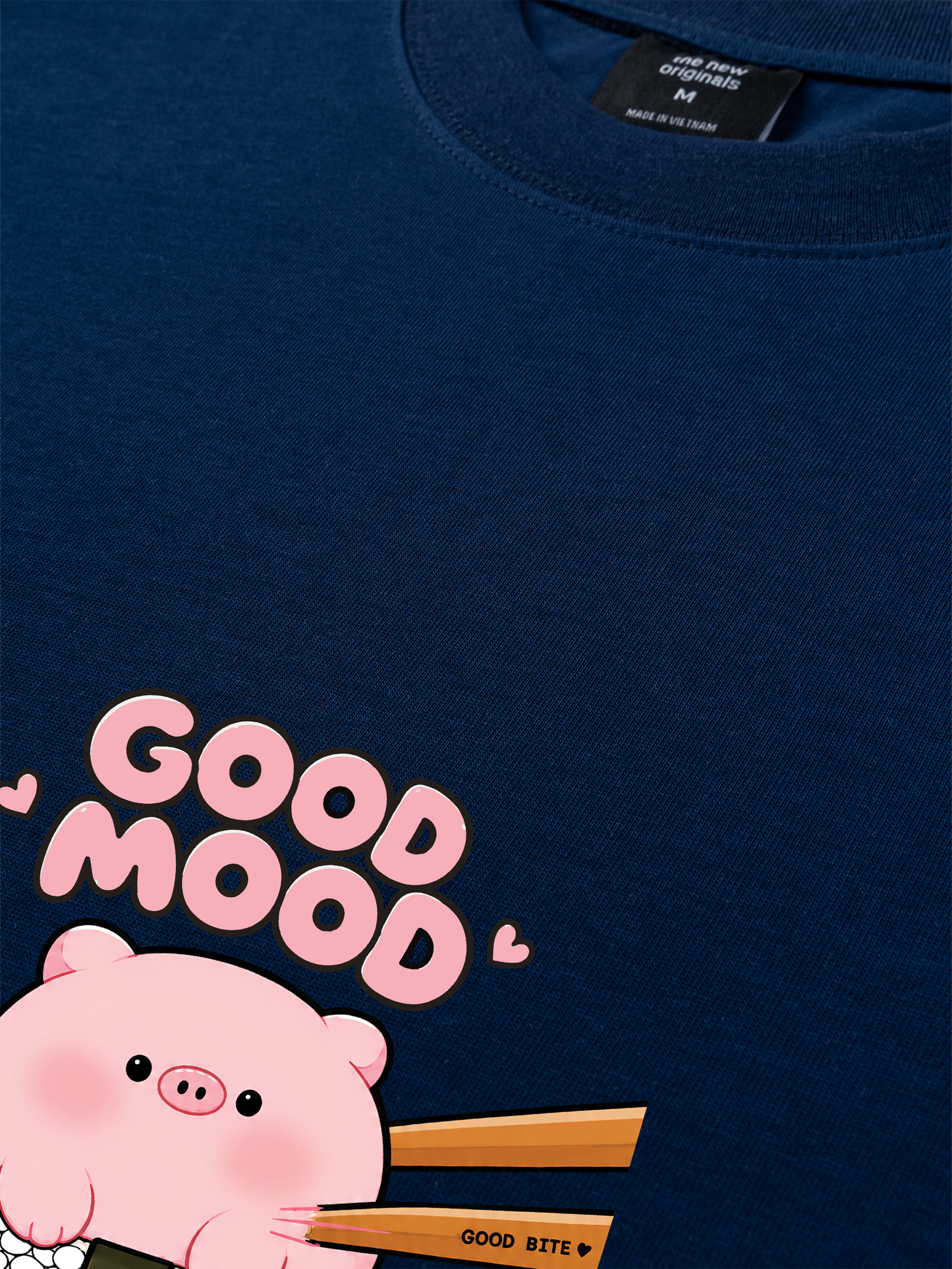 Áo Thun Relaxed Fit Good Mood Sushi Pig