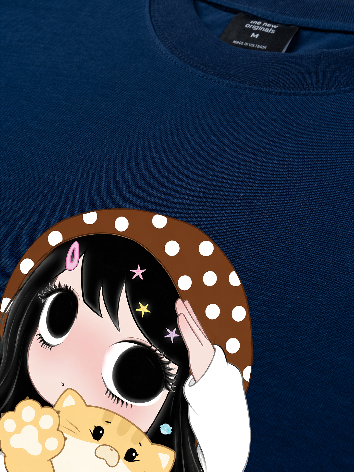 Áo Thun Relaxed Fit Little Girl Brown Dots