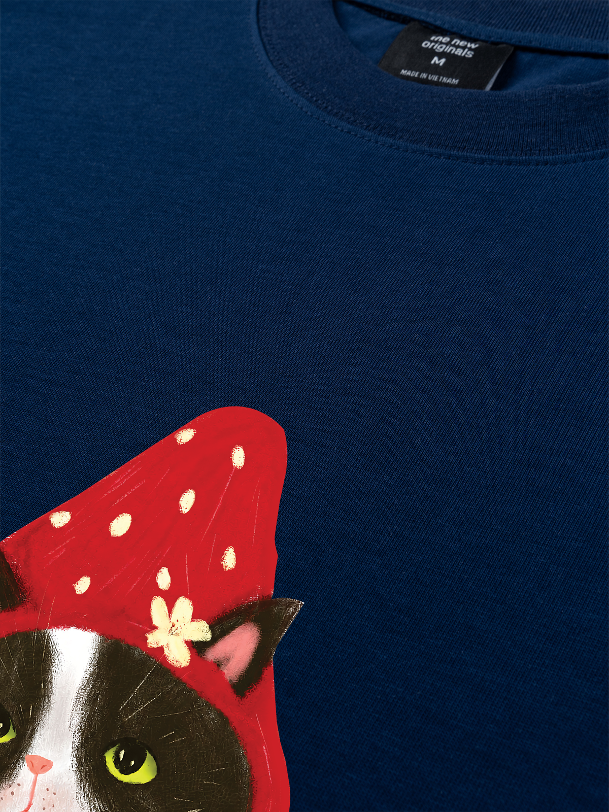 Áo Thun Relaxed Fit Strawberry Meow Kitten Day