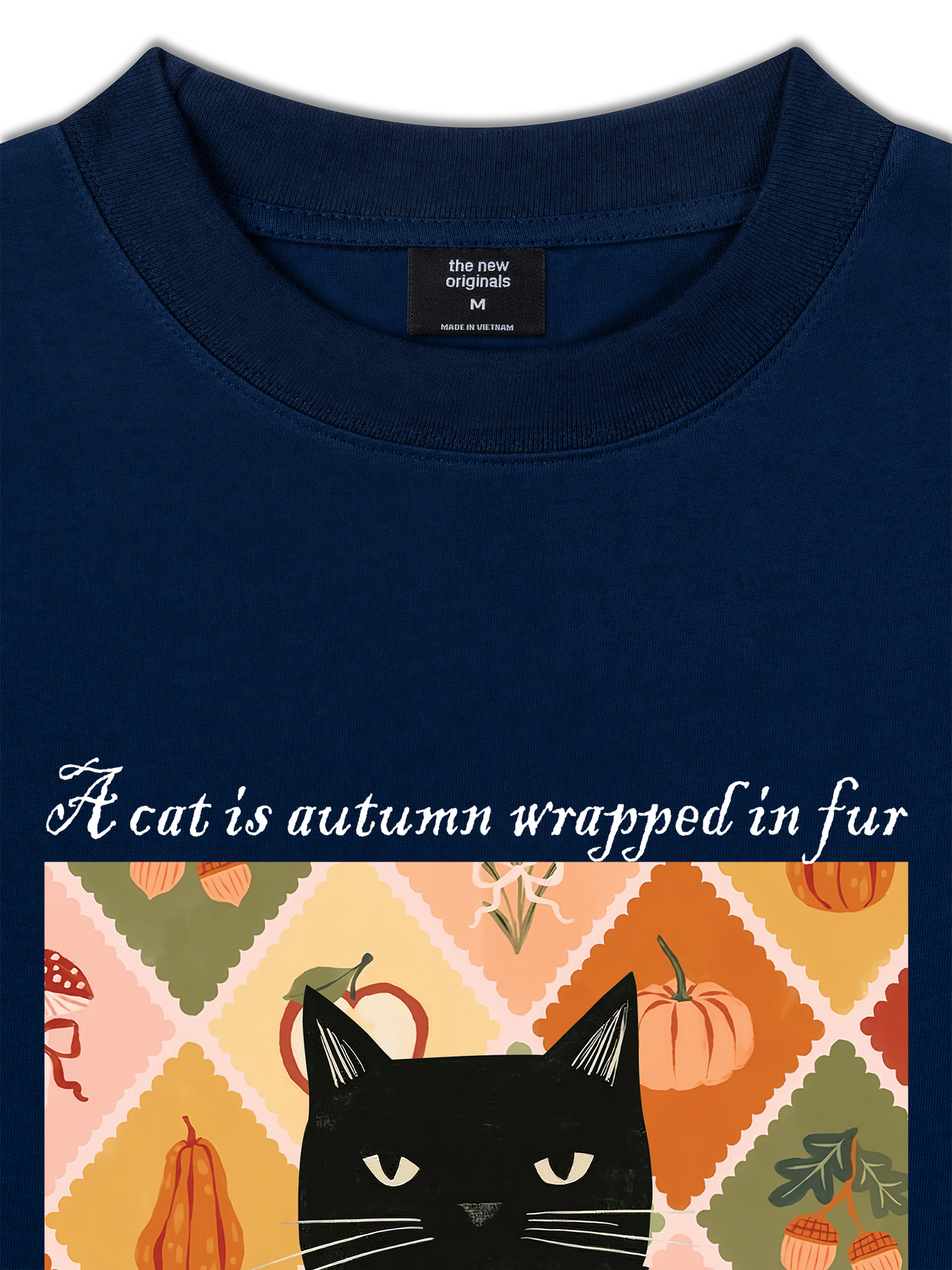 Áo Thun Relaxed Fit Autumn Vibes A Cat