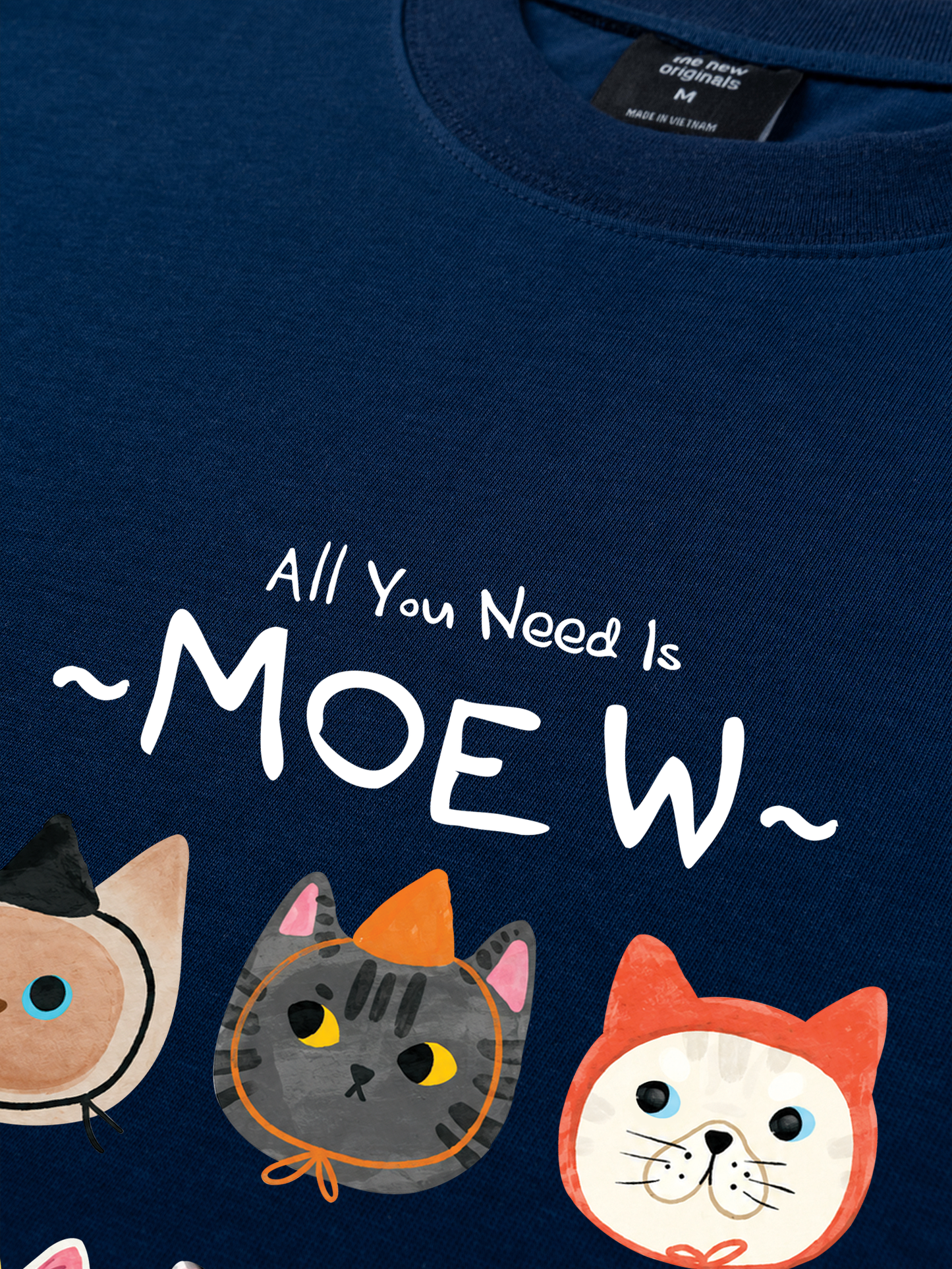 Áo Thun Relaxed Fit All You Need Is Moew