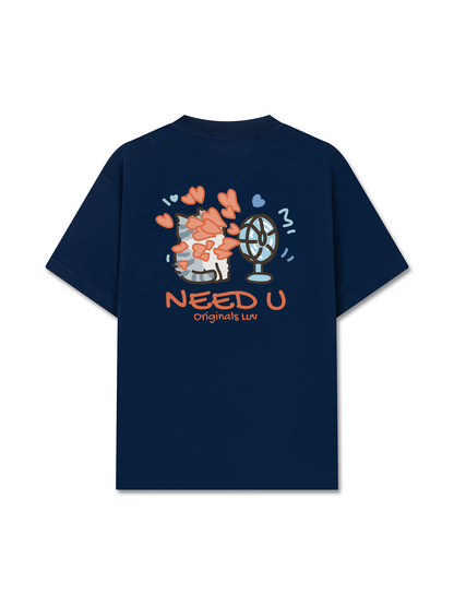 Áo Thun Relaxed Fit Need You Cat Couple