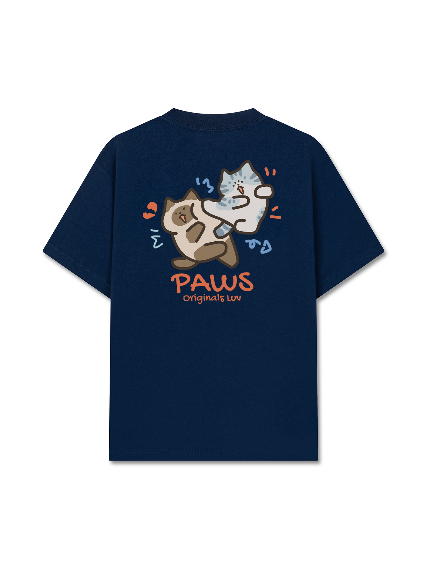 Áo Thun Relaxed Fit Paws Luv Cat Couple