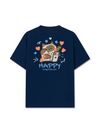 Áo Thun Relaxed Fit Happy Luv Cat Couple