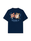 Áo Thun Relaxed Fit Love You Cat Couple