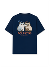 Áo Thun Relaxed Fit So Cute Cat Couple