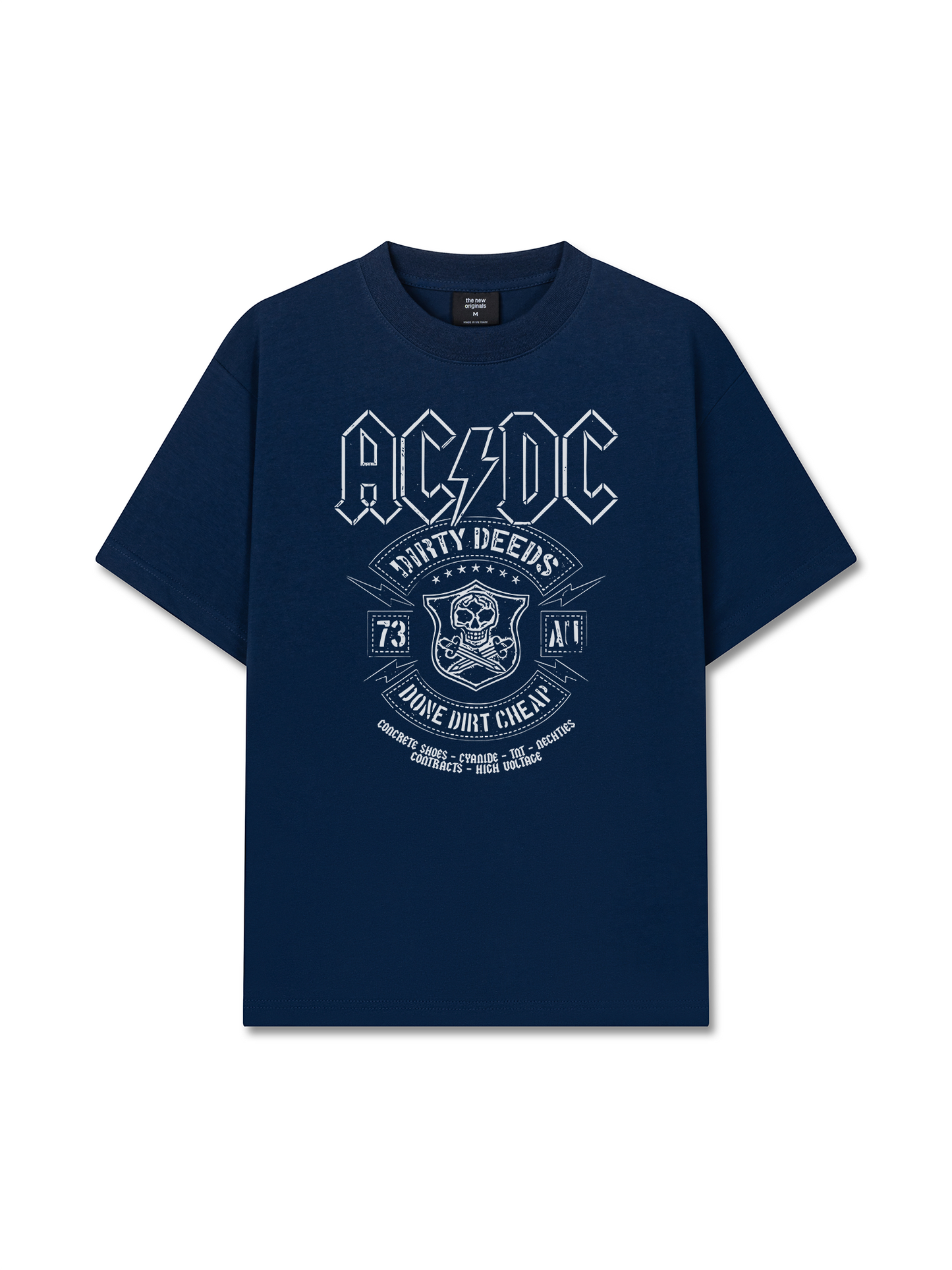 Áo Thun Relaxed Fit Music Rock AC DC Dirty Deeds Done Dirt Cheap