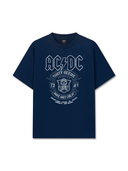 Áo Thun Relaxed Fit Music Rock AC DC Dirty Deeds Done Dirt Cheap