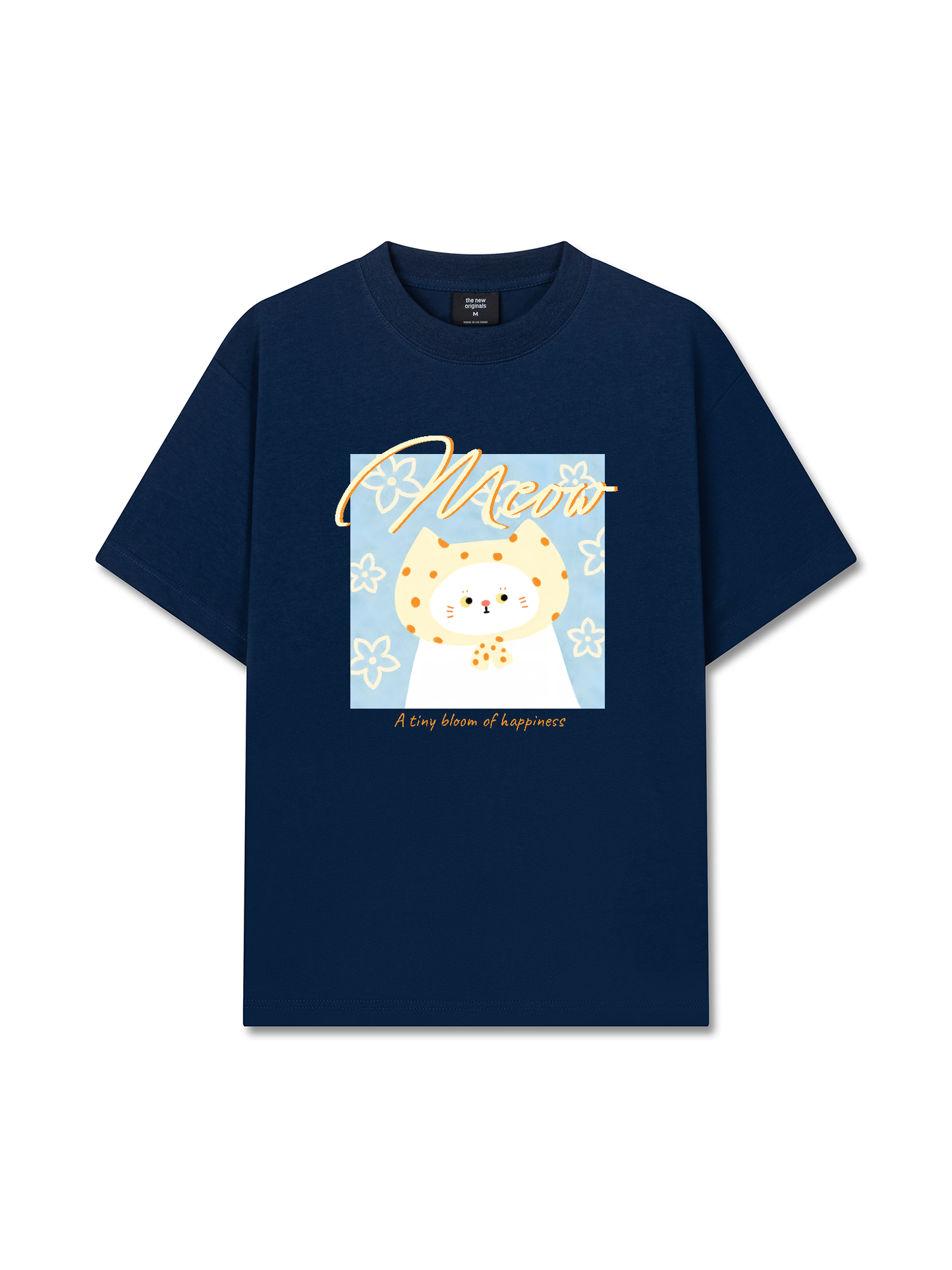 Áo Thun Relaxed Fit A Tiny Bloom Of Happiness Meow