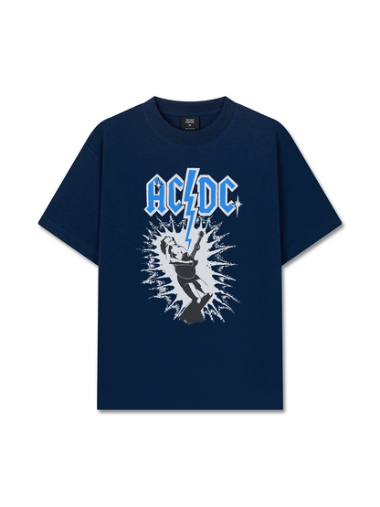 Áo Thun Relaxed Fit AC DC Shocking Metal