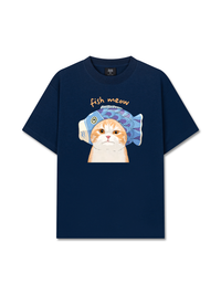 Áo Thun Relaxed Fit Fish Meow