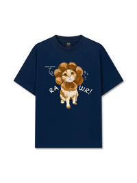 Áo Thun Relaxed Fit Animal Mood Mochi Donut Cat