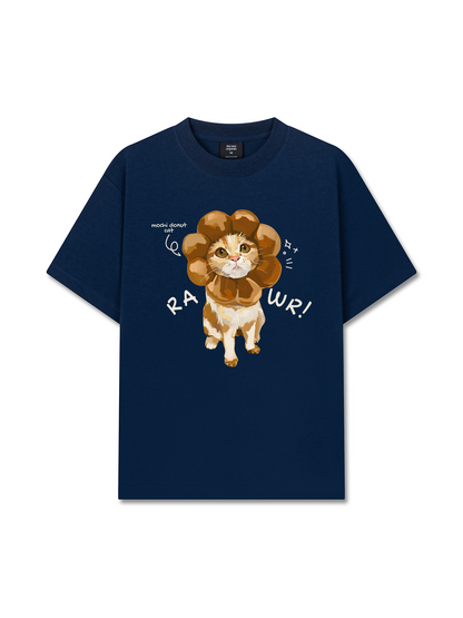 Áo Thun Relaxed Fit Animal Mood Mochi Donut Cat