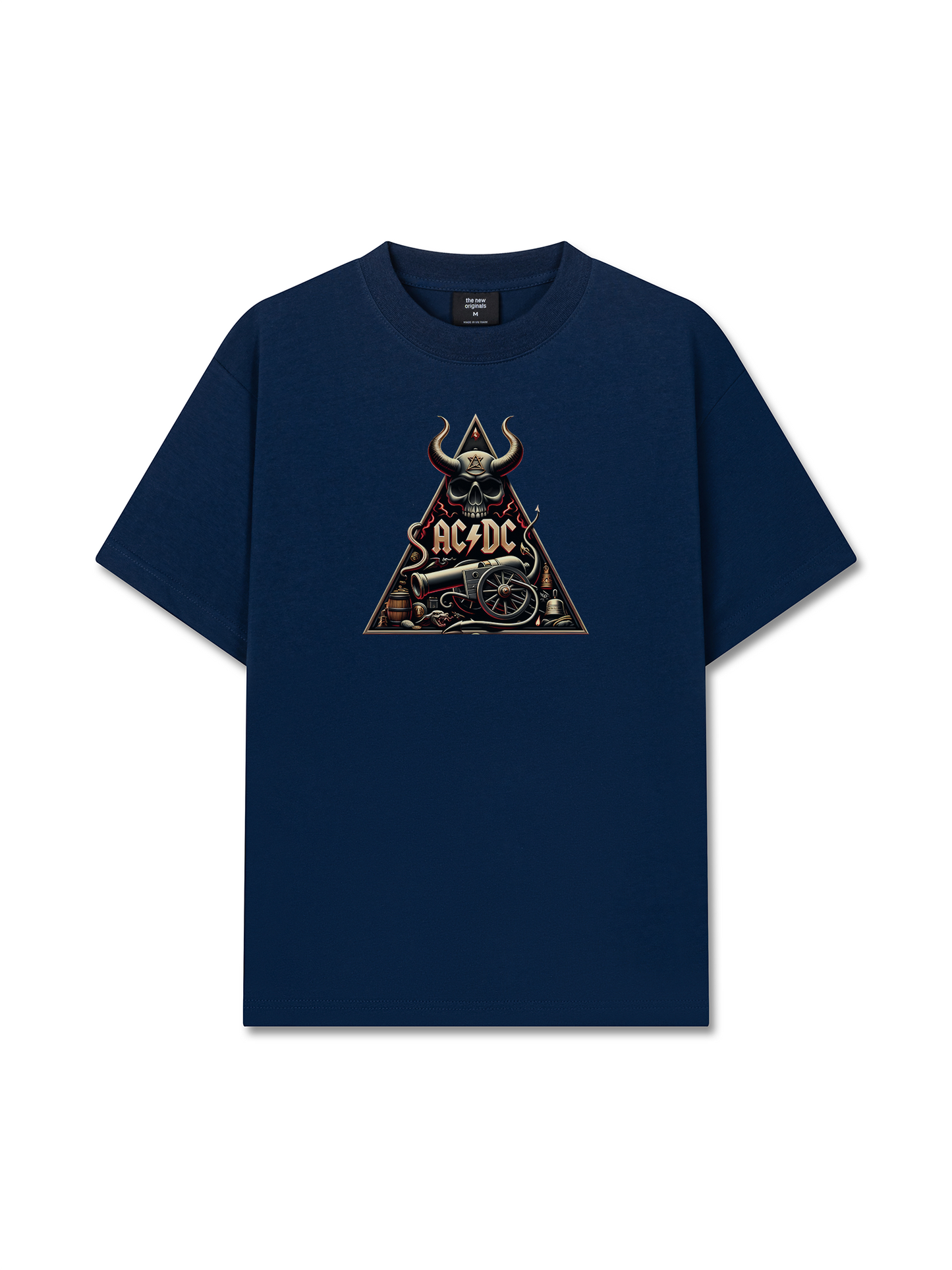 Áo Thun Relaxed Fit AC DC Logo Skull Cannon