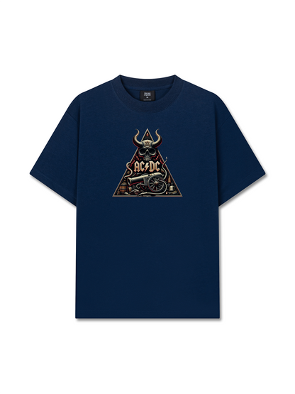 Áo Thun Relaxed Fit AC DC Logo Skull Cannon