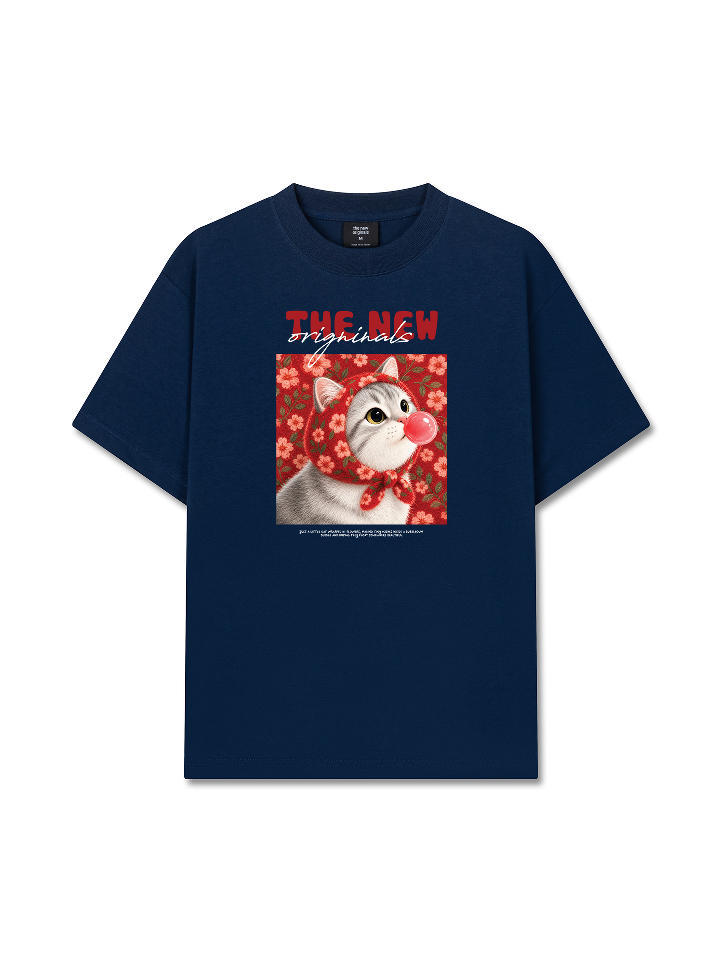 Áo Thun Relaxed Fit Red Daisy Daydream Meow