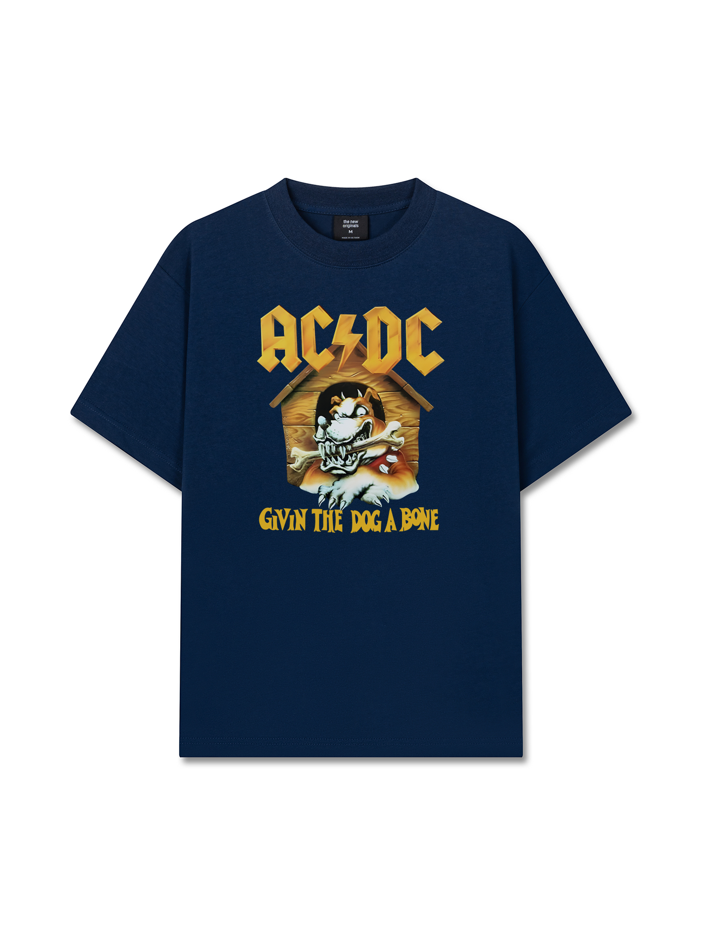Áo Thun Relaxed Fit Music Rock AC DC Given The Dog A Bone