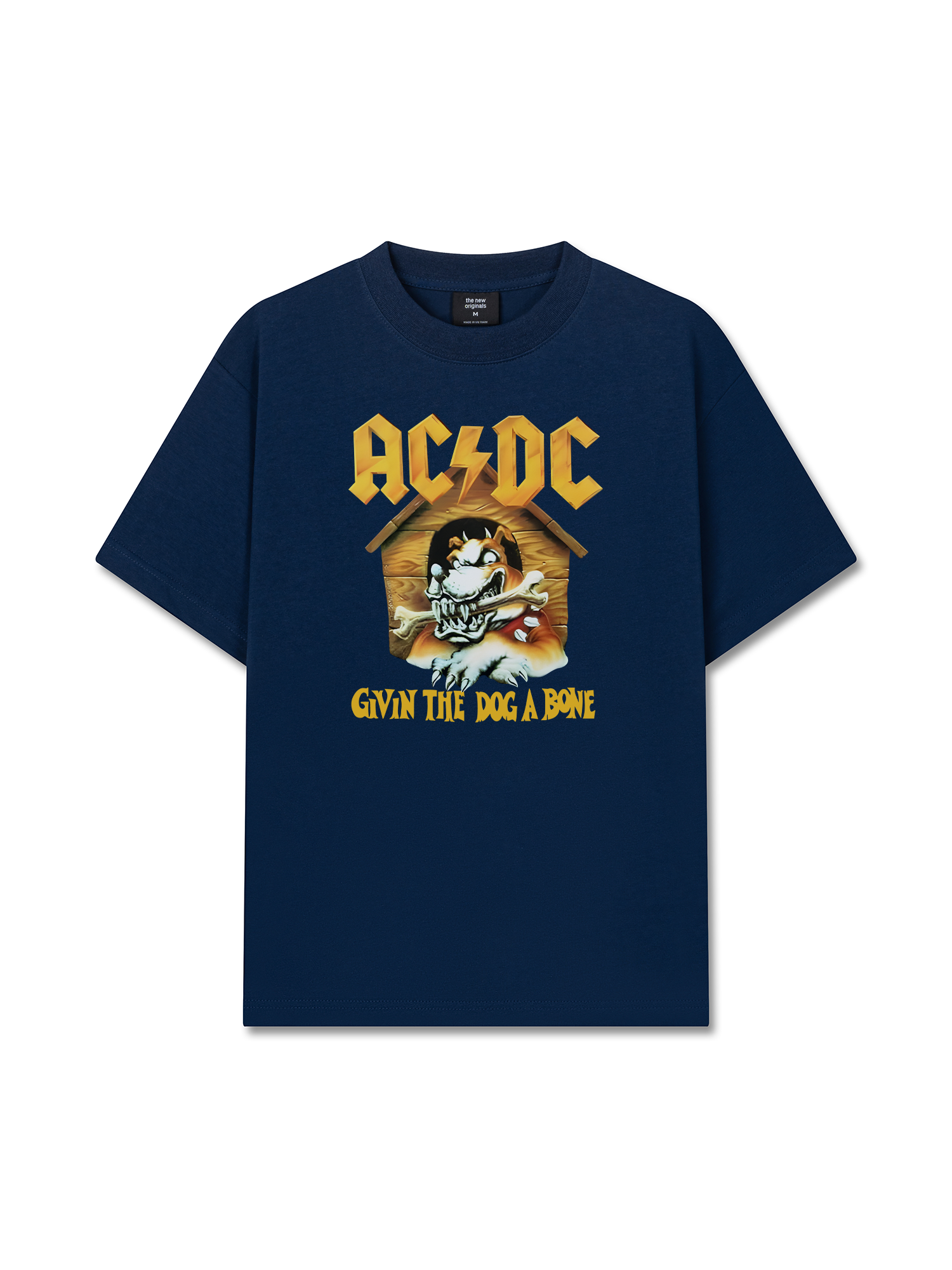 Áo Thun Relaxed Fit Music Rock AC DC Given The Dog A Bone