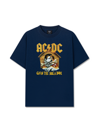 Áo Thun Relaxed Fit Music Rock AC DC Given The Dog A Bone