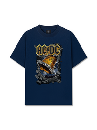 Áo Thun Relaxed Fit Music Rock AC DC Hell's Bell Rock Or Bust