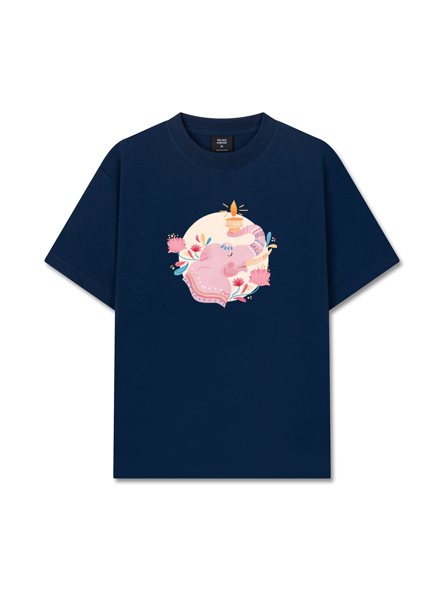 Áo Thun Relaxed Fit Floral Wish Elephant