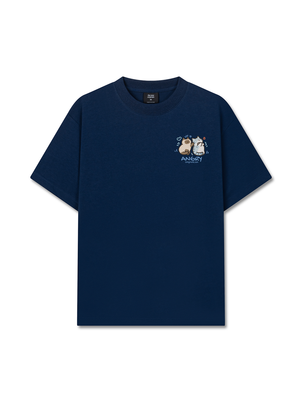 Áo Thun Relaxed Fit Angry Luv Cat Couple