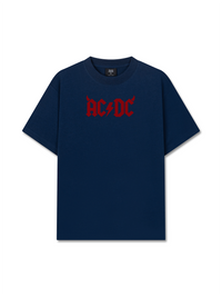 Áo Thun Relaxed Fit Music Rock AC DC Hell Logo Basic